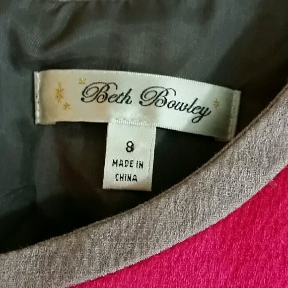 Gorgeous Beth Bowley /Antro Pink & Gray Print Sheath Dress - Picture 4 of 5